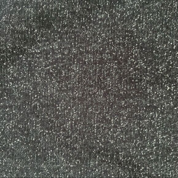 New NWT GAP Black Silver Shiny Sparkle Glitter Lurex Thread Sweatshirt S - Picture 2 of 4